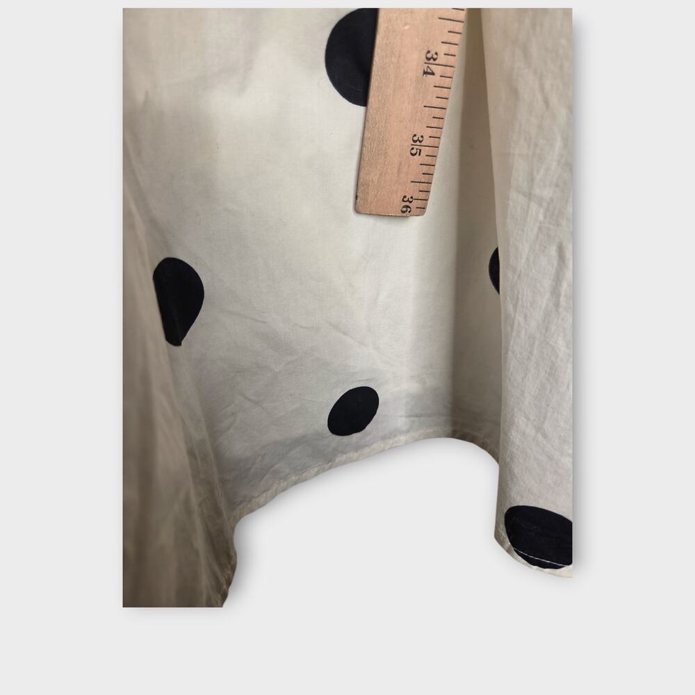 Strapless White Polka Dot Midi Dress - Picture 7 of 8